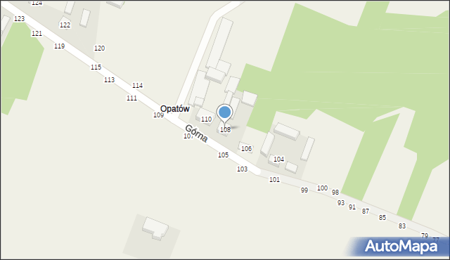 Toporów, Górna, 108, mapa Toporów