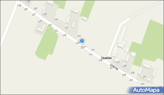 Toporów, Górna, 113, mapa Toporów