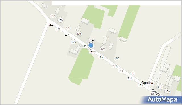 Toporów, Górna, 121, mapa Toporów