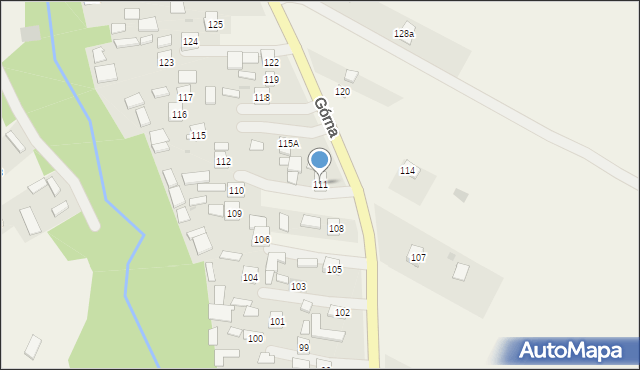 Trzeboś, Górna, 111, mapa Trzeboś