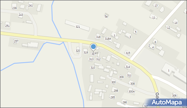 Trzeboś, Górna, 317, mapa Trzeboś