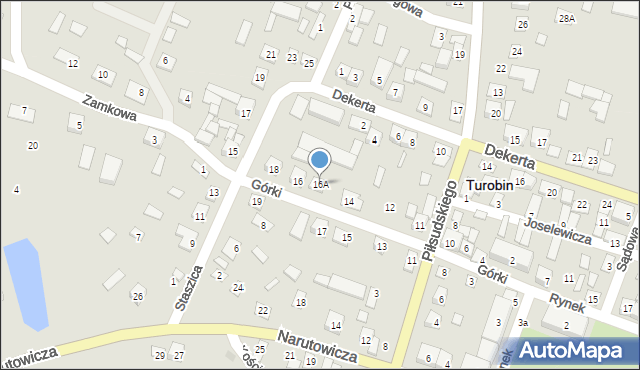 Turobin, Górki, hetm., 16A, mapa Turobin