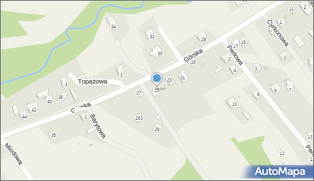 Twardorzeczka, Górska, 25, mapa Twardorzeczka