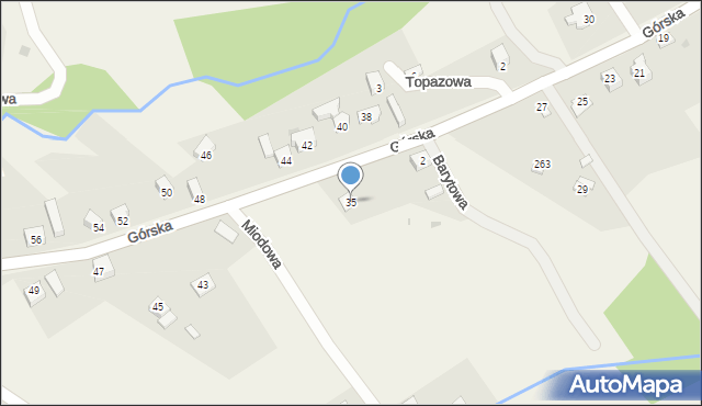 Twardorzeczka, Górska, 35, mapa Twardorzeczka