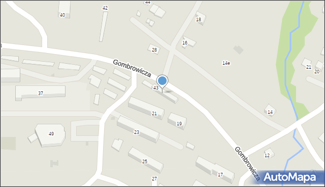 Ustrzyki Dolne, Gombrowicza Witolda, 43D, mapa Ustrzyki Dolne