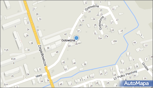 Wadowice, Gotowizna, 41, mapa Wadowice