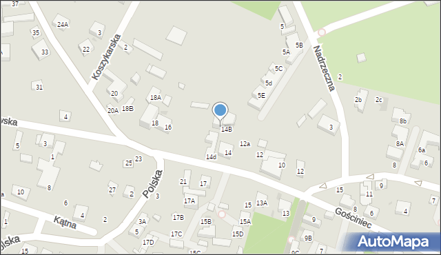 Warszawa, Gościniec, 14C, mapa Warszawy