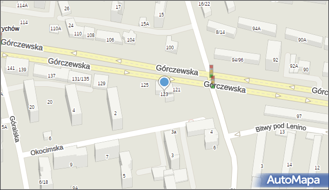 Warszawa, Górczewska, 123, mapa Warszawy
