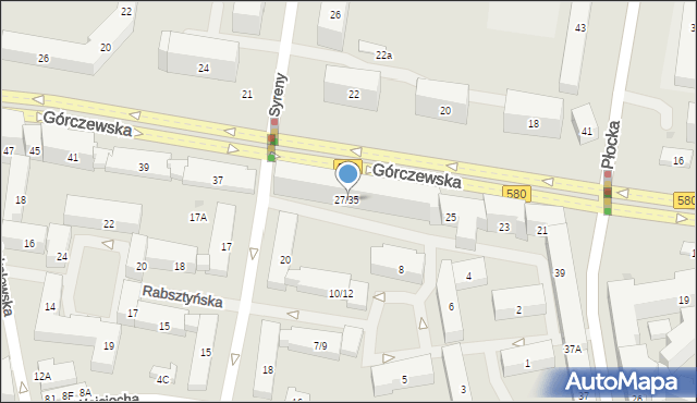 Warszawa, Górczewska, 27/35, mapa Warszawy