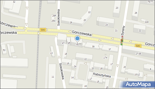 Warszawa, Górczewska, 41, mapa Warszawy