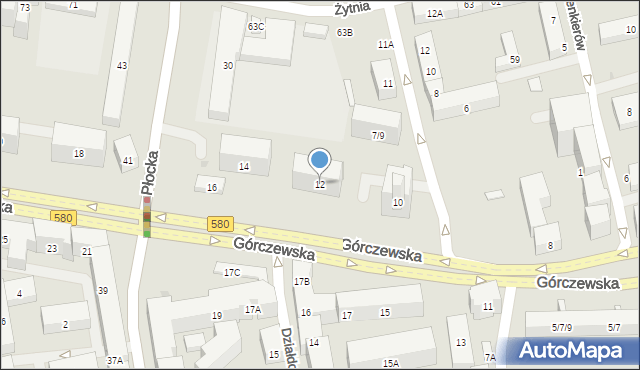 Warszawa, Górczewska, 12, mapa Warszawy