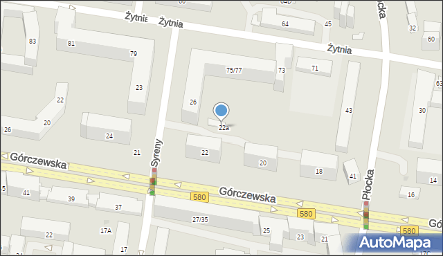 Warszawa, Górczewska, 22b, mapa Warszawy