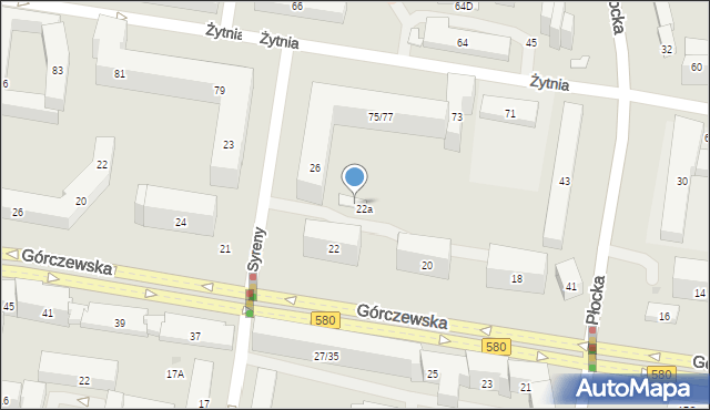 Warszawa, Górczewska, 22c, mapa Warszawy