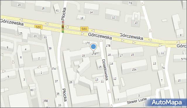 Warszawa, Górczewska, 17A, mapa Warszawy