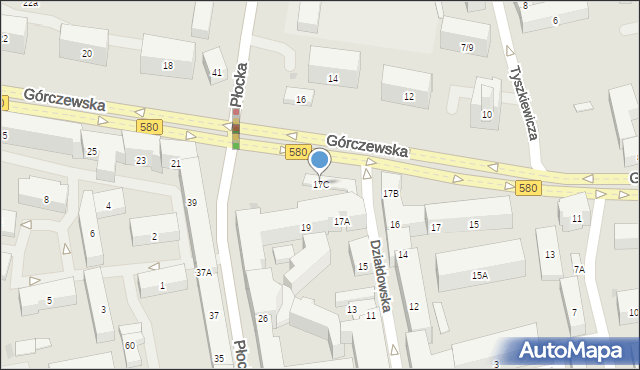 Warszawa, Górczewska, 17C, mapa Warszawy