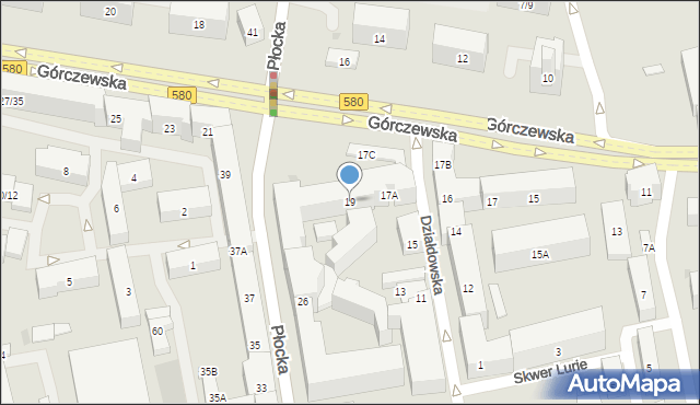 Warszawa, Górczewska, 19, mapa Warszawy