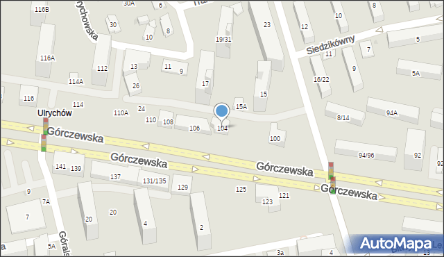 Warszawa, Górczewska, 104, mapa Warszawy