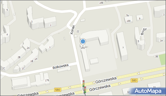 Warszawa, Górczewska, 201, mapa Warszawy