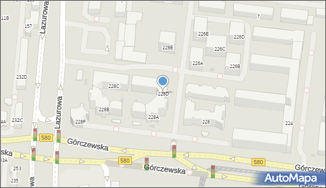 Warszawa, Górczewska, 228D, mapa Warszawy