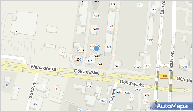 Warszawa, Górczewska, 244A, mapa Warszawy