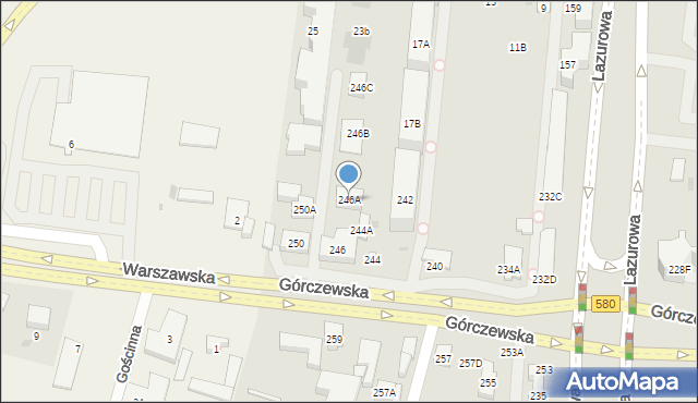 Warszawa, Górczewska, 246A, mapa Warszawy