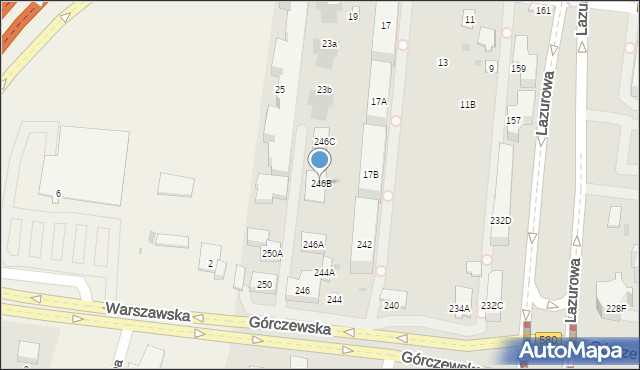 Warszawa, Górczewska, 246B, mapa Warszawy