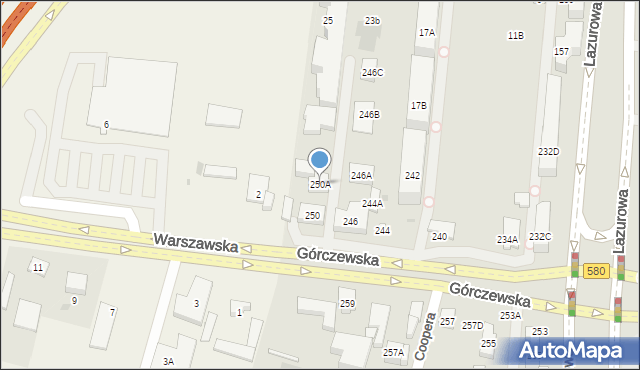 Warszawa, Górczewska, 250A, mapa Warszawy