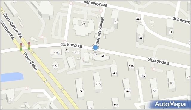 Warszawa, Gołkowska, 17, mapa Warszawy