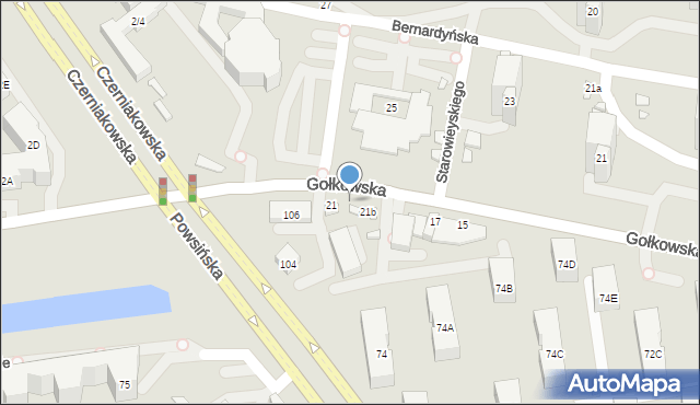 Warszawa, Gołkowska, 20, mapa Warszawy