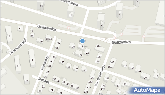Warszawa, Gołkowska, 5, mapa Warszawy