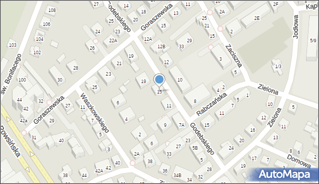 Warszawa, Godebskiego Cypriana, 15, mapa Warszawy
