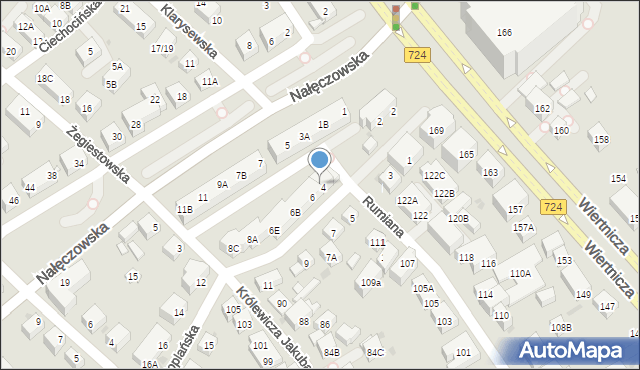 Warszawa, Goplańska, 6/1, mapa Warszawy