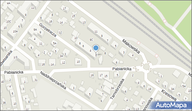 Warszawa, Gorzelnicza, 2, mapa Warszawy