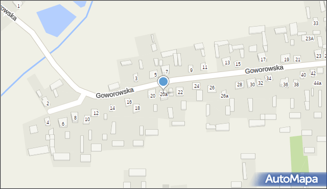 Wąsewo, Goworowska, 20a, mapa Wąsewo