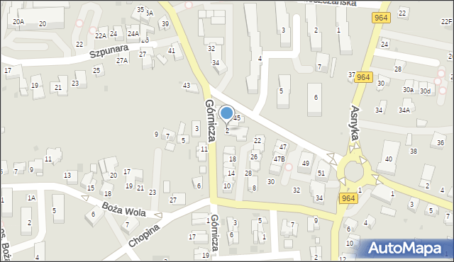 Wieliczka, Górnicza, 2, mapa Wieliczka