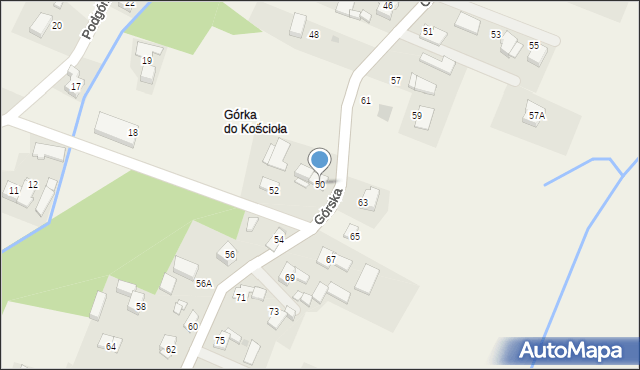 Wieprz, Górska, 50, mapa Wieprz