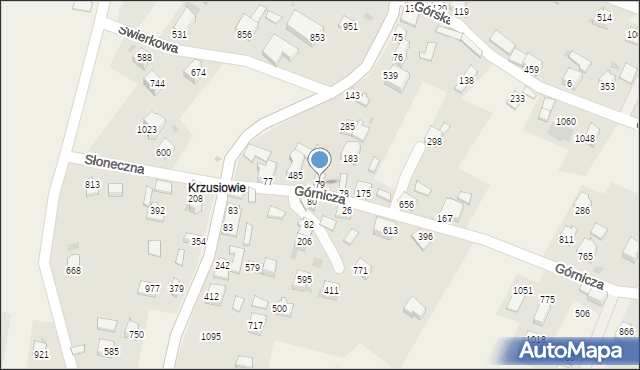 Wieprz, Górnicza, 79, mapa Wieprz