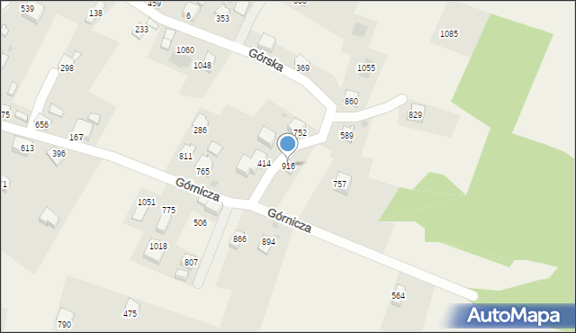 Wieprz, Górnicza, 916, mapa Wieprz