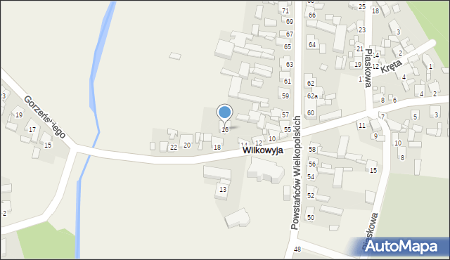 Wilkowyja, Gorzeńskiego Zbigniewa, 16, mapa Wilkowyja