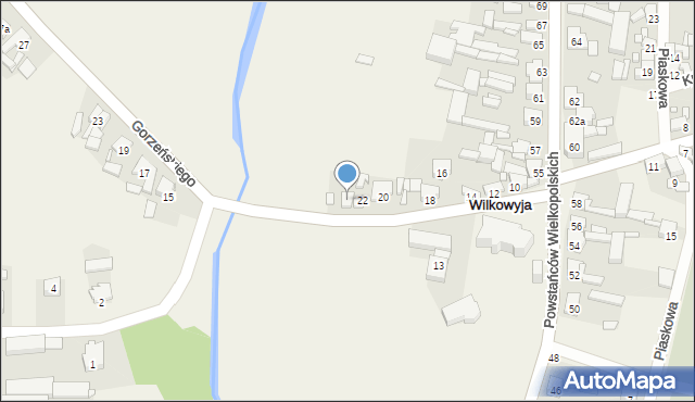 Wilkowyja, Gorzeńskiego Zbigniewa, 24, mapa Wilkowyja