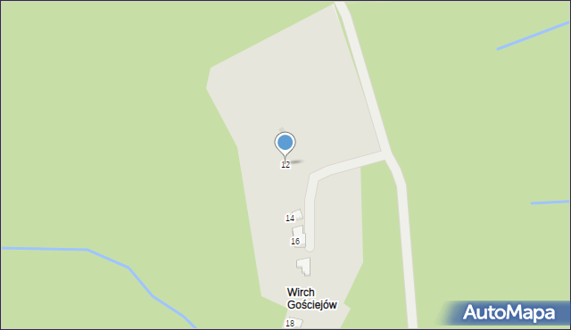 Wisła, Gościejów, 12, mapa Wisła