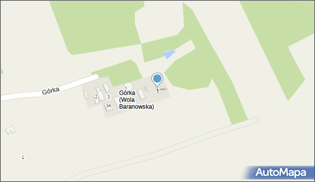 Wola Baranowska, Górka, 5, mapa Wola Baranowska