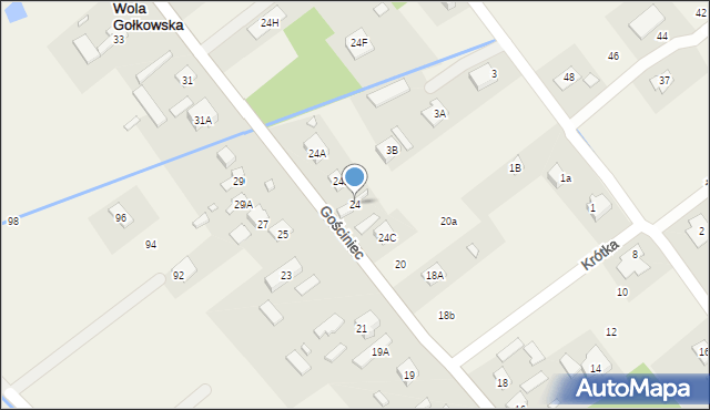 Wola Gołkowska, Gościniec, 24, mapa Wola Gołkowska