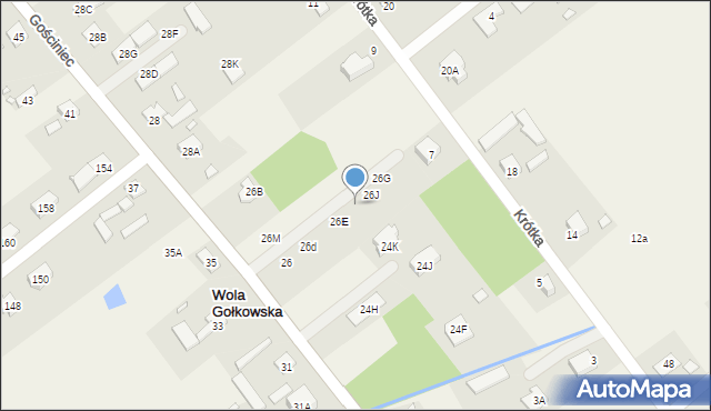 Wola Gołkowska, Gościniec, 26h, mapa Wola Gołkowska