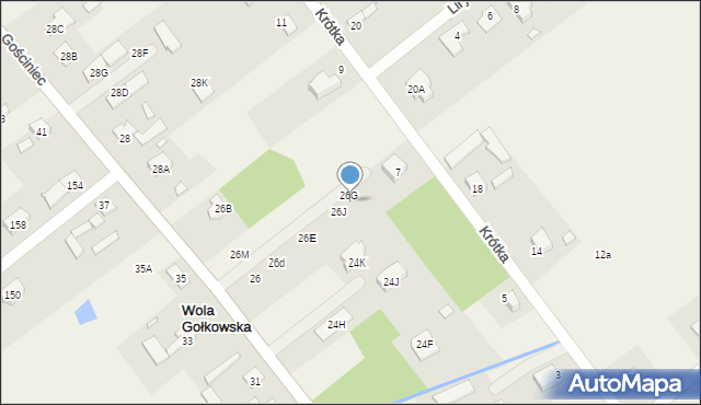 Wola Gołkowska, Gościniec, 26k, mapa Wola Gołkowska