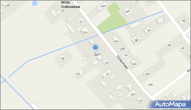 Wola Gołkowska, Gościniec, 29A, mapa Wola Gołkowska