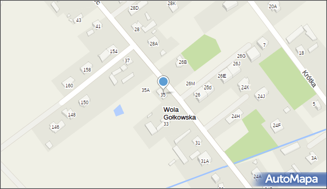 Wola Gołkowska, Gościniec, 35, mapa Wola Gołkowska