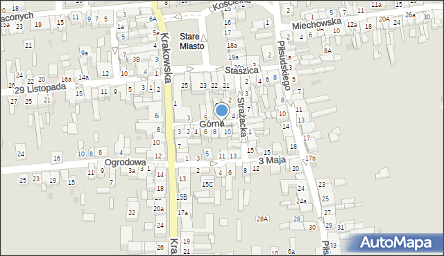 Wolbrom, Górna, 8a, mapa Wolbrom