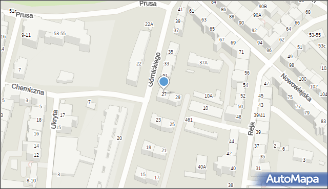 Wrocław, Górnickiego Łukasza, 27, mapa Wrocławia