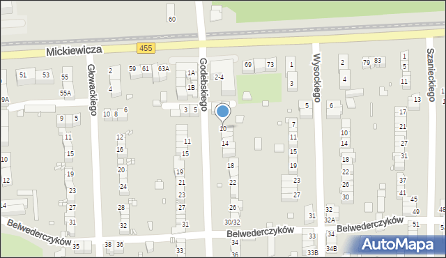 Wrocław, Godebskiego Cypriana, 10, mapa Wrocławia